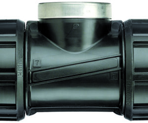 METRIC TEE POLY X POLY X FI BSP 50MM X 2"