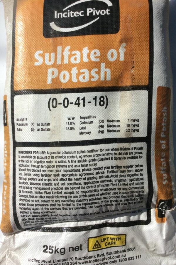 SULPHATE OF POTASH 25KG