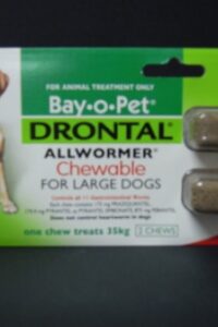 DRONTAL CHEWABLE LARGE DOGS 2 X 35KG
