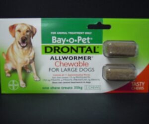 DRONTAL CHEWABLE LARGE DOGS 2 X 35KG