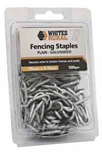 GALVANISED STAPLES 25 X 3.15MM PLAIN