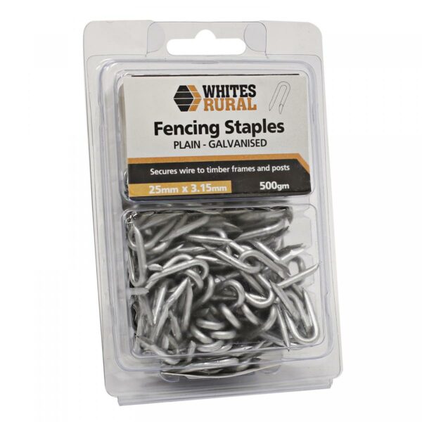 GALVANISED STAPLES 25 X 3.15MM PLAIN