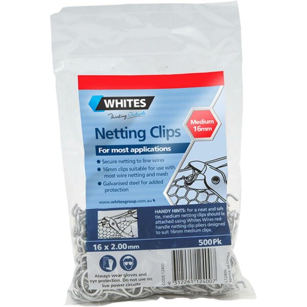 MASPRO NETTING CLIPS 16X2.00MM 500PK