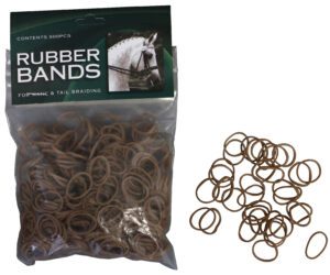 MANE BRAID RUBBER BANDS 500PK BROWN