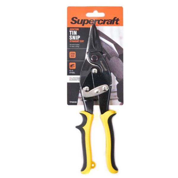 SUPERCRAFT AVIATION TIN SNIP STRAIGHT YELLOW