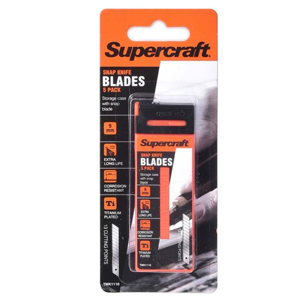 SNAP KNIFE BLADES 9MM 5PK