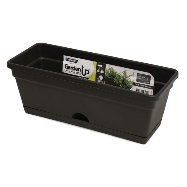 GARDEN UP HERB Pot Charcole 290mm Long