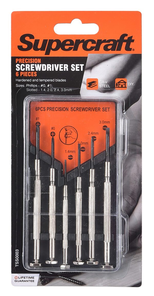 PRECISION SCREWDRIVER SET 6PC