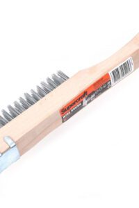 BRUSH BRAZING WOOD HANDLE 4 ROW WITH SCRAPER