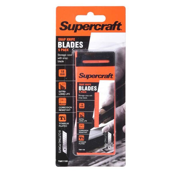 SNAP KNIFE BLADES 18MM 5PK