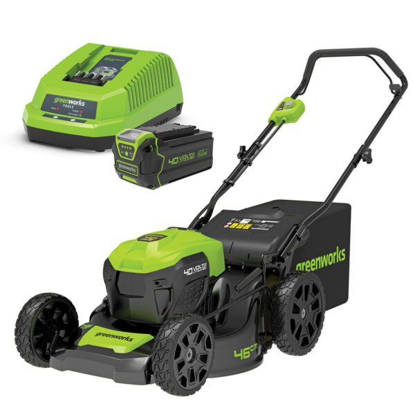 GREENWORKS 40V LAWN MOWER KIT 46CM CUT