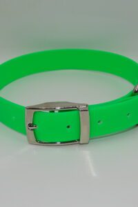 DOG COLLAR N/P MEDIUM 35-45CM FLURO GREEN