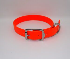 DOG COLLAR S/S LARGE 45-55CM FLURO ORANGE