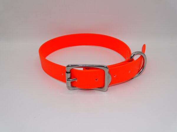 DOG COLLAR S/S LARGE 45-55CM FLURO ORANGE