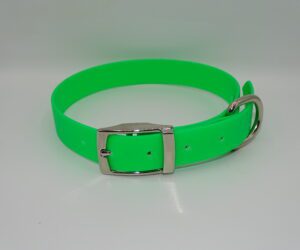 DOG COLLAR N/P LARGE 45-55CM FLURO GREEN