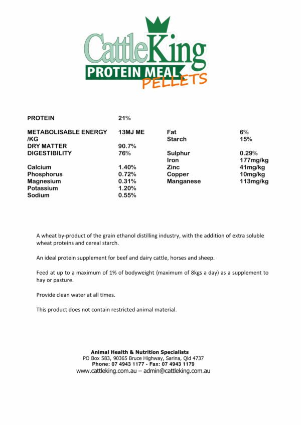 CATTLE KING PROTEIN MEAL PELLETS 25KG - Image 3