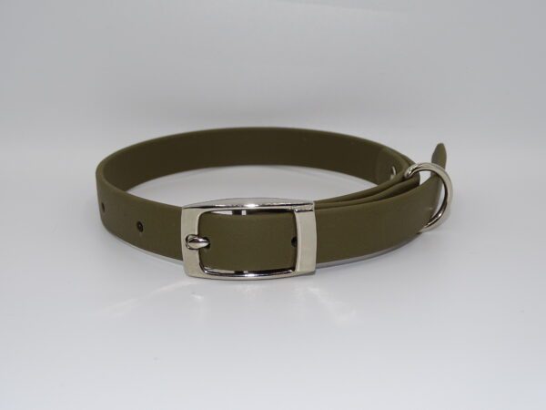 DOG COLLAR N/P SMALL 25-35CM OLIVE