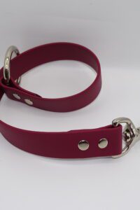 DOG UTE TIE RING & CLIP 45CM MAROON