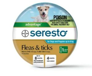 SERESTO FLEA & TICK COLLAR DOG UP TO 8KG